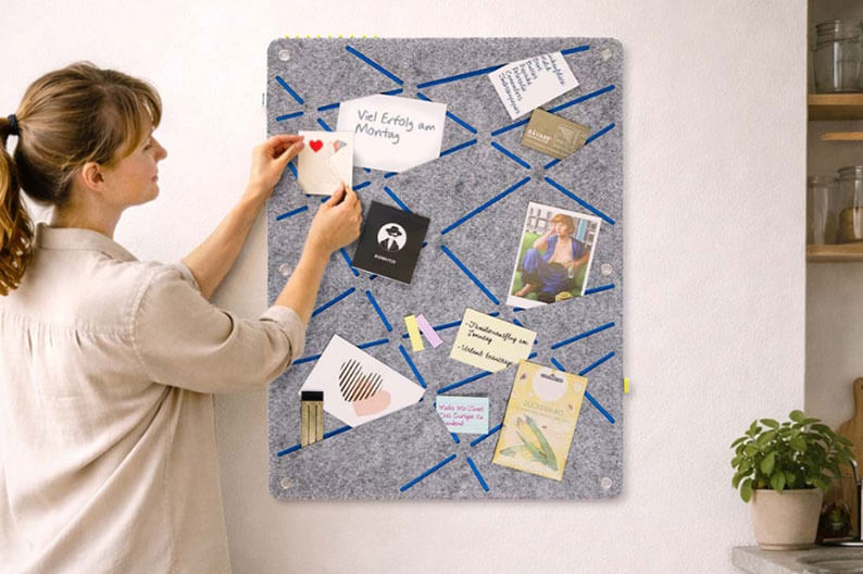 Mit den Pinnwänden von Ravare hat man nicht nur Termine, sondern auch Erinnungen immer schön vor Augen.