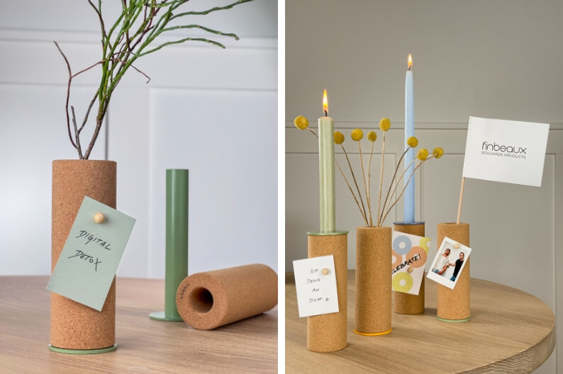 Kerzenständer, Vase und Pinnwand in einem - von finbeaux. Ein echtes Findelstück!