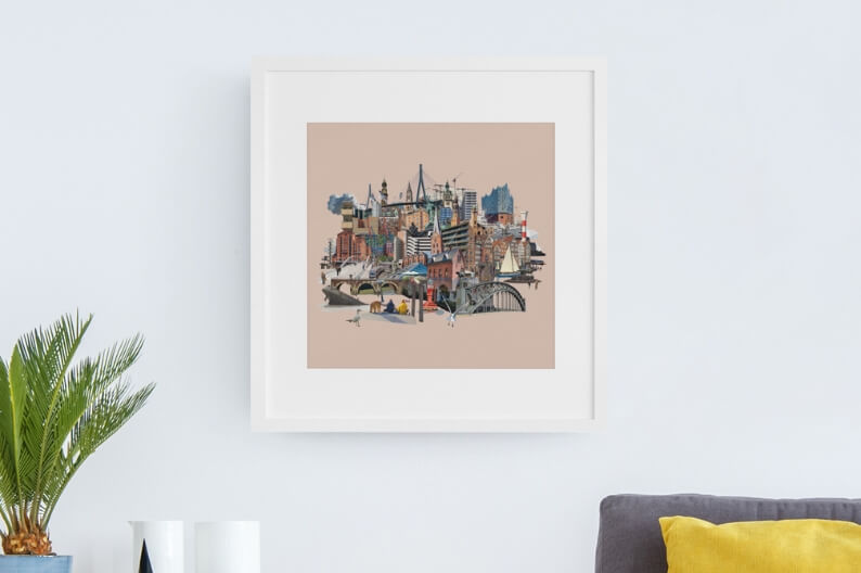 Die Stadtcollagen von dem gleichnamigen Labels gibt's von verschiedenen Städten.